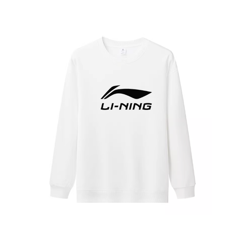 Li-Ning Li Ning T Shirts Men's Crew Neck Thickened And Fleece Lined