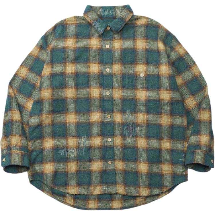 MADNESS MADNESS Shirts Men's Emerald Green Lapel Moderate