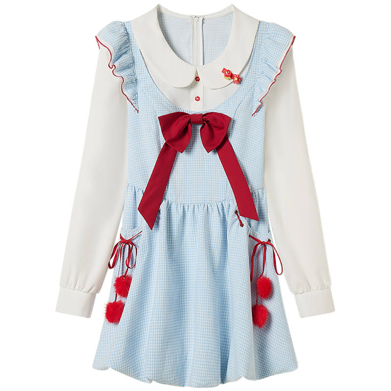 Fabric Pig Long Sleeved Dress Women's