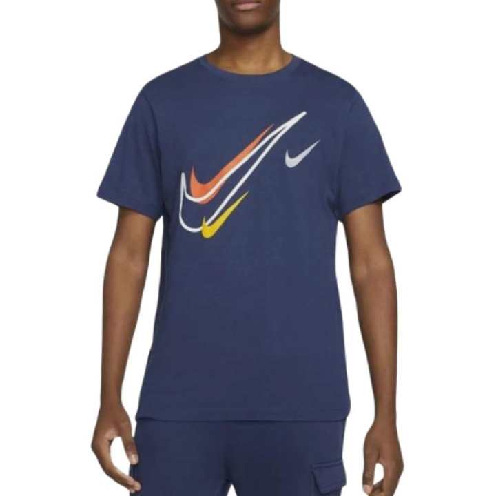 Nike Nike Swoosh T Shirts Men's Navy Crew Neck