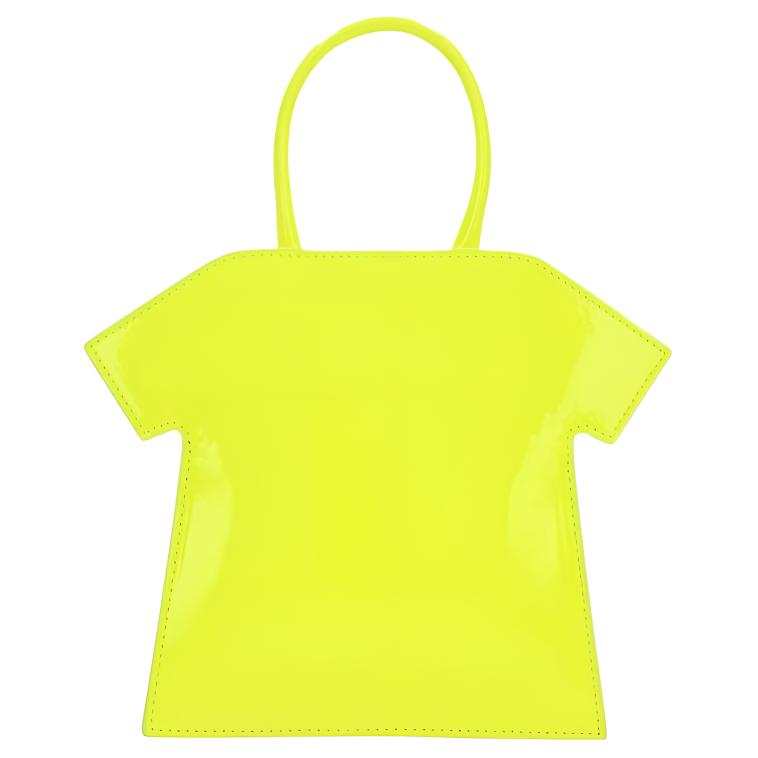 MSGM Polyurethane Shoulder Bag, Crossbody Bag, Handbag Women's Yellow