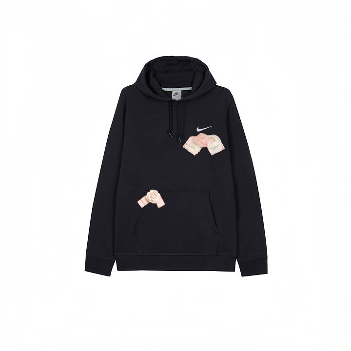 Nike Nike Sweatshirts Men's Black Hooded Thickened
