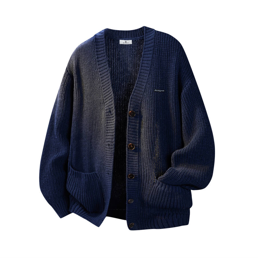 PAL ONGACO Sweaters Unisex V Neck Moderate Cardigan