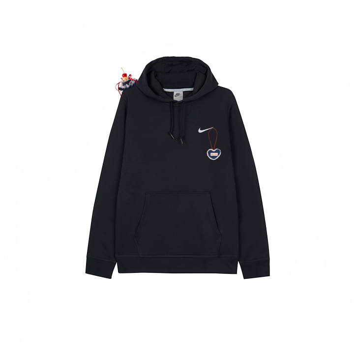 Nike Nike Sweatshirts Men's Black Hooded Thickened