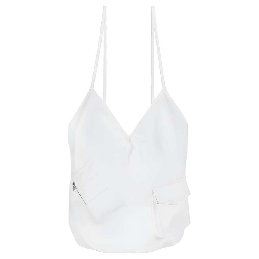 WE11DONE Silk Shoulder Bag Women's White
