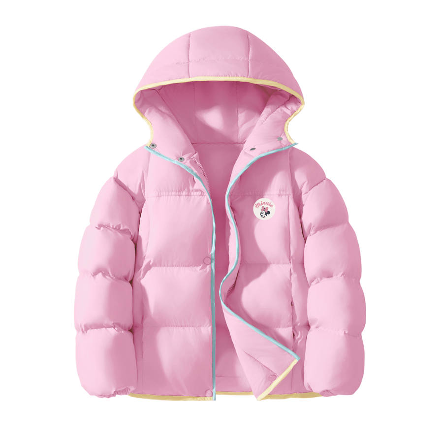 Disney Padded Jacket Kids' Thickened And Fleece Lined Puffer Jacket For Fall Winter, Stylish And Chic