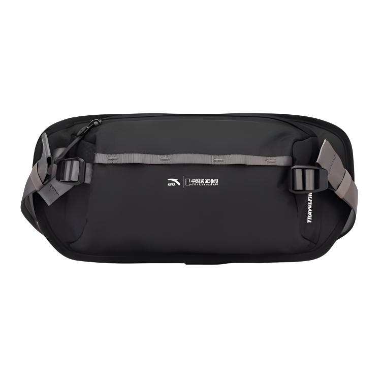 Anta China National Geography, Collaboration Outdoor Collection Polyester Fanny Pack Men's Black