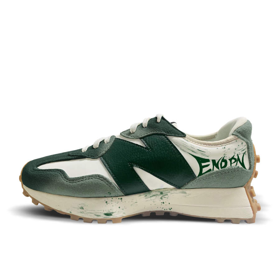 New Balance New Balance NB 327 Cushioning, Wear Resistant Low top Casual City Commuting Running Shoes Unisex Dark Green