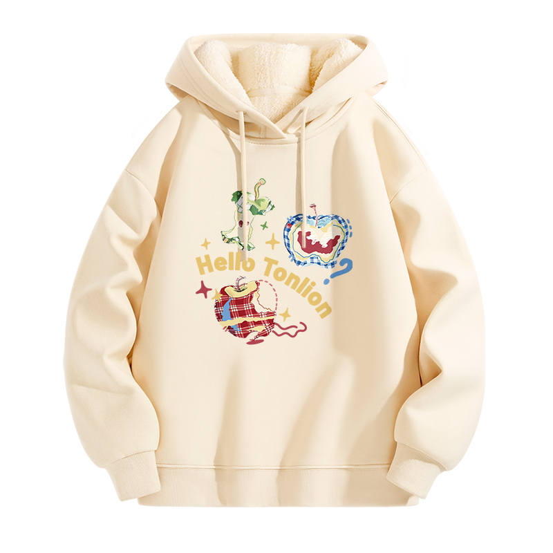 Tonlion Sweatshirts Unisex Hooded Thickened Heavyweight