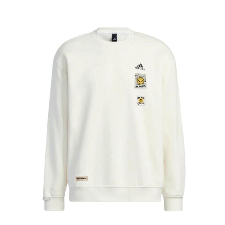 Adidas Adidas LABEL Sweatshirts Unisex White Crew Neck Moderate Regular