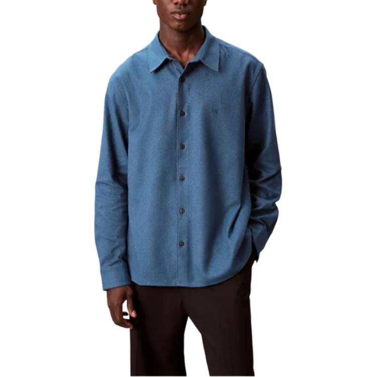 Calvin Klein Shirts Men's Blue Pointed Collar Moderate
