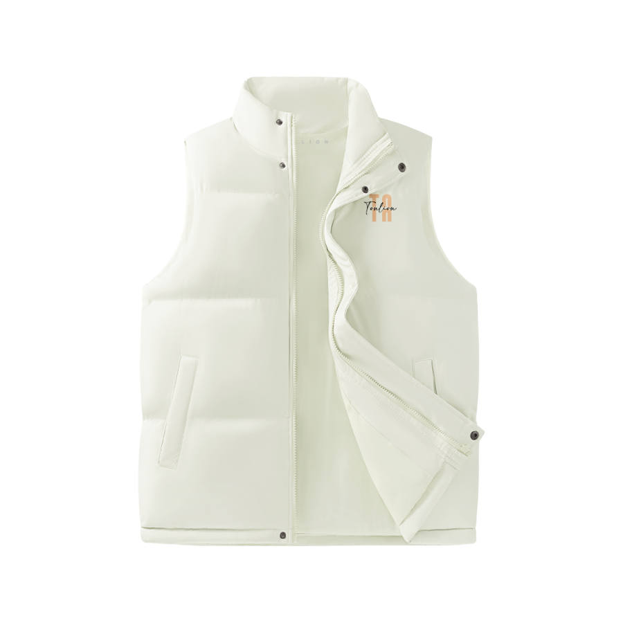Tonlion Vests Unisex Stand Collar Moderate Straight Fit
