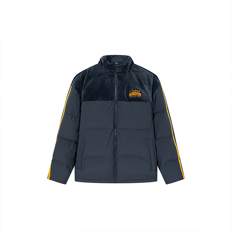 361° 361° Down Jackets Men's Indigo Blue Stand Collar Thickened Puffer Jacket