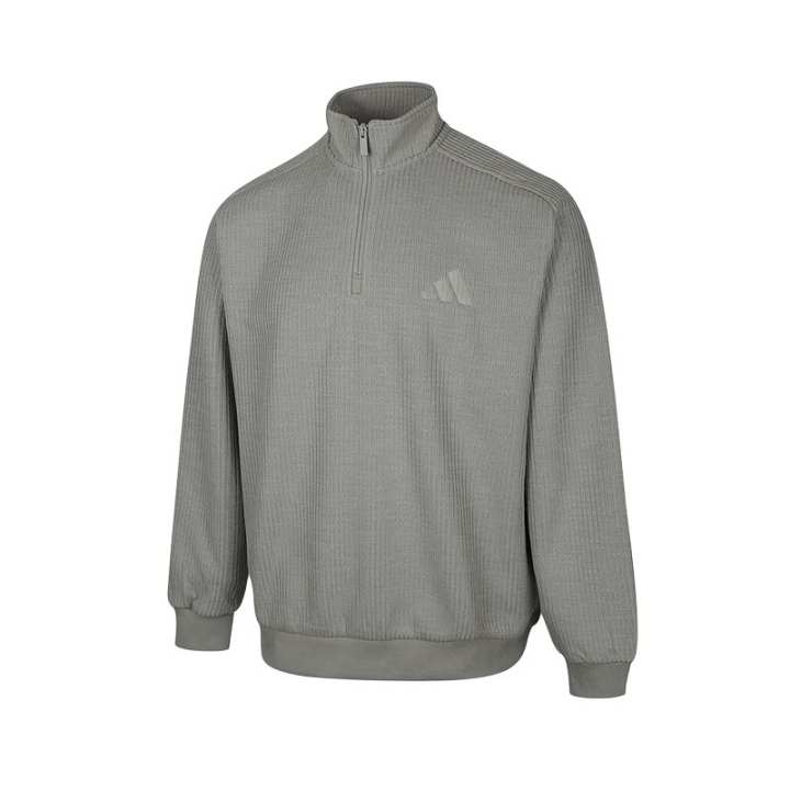 Adidas Adidas Sweatshirts Men's Gray Stand Collar Moderate