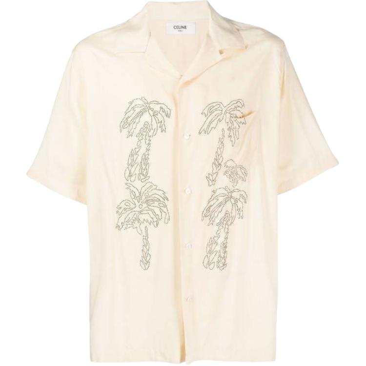 CELINE CELINE Hawaiian Button Up Short Sleeved Shirt