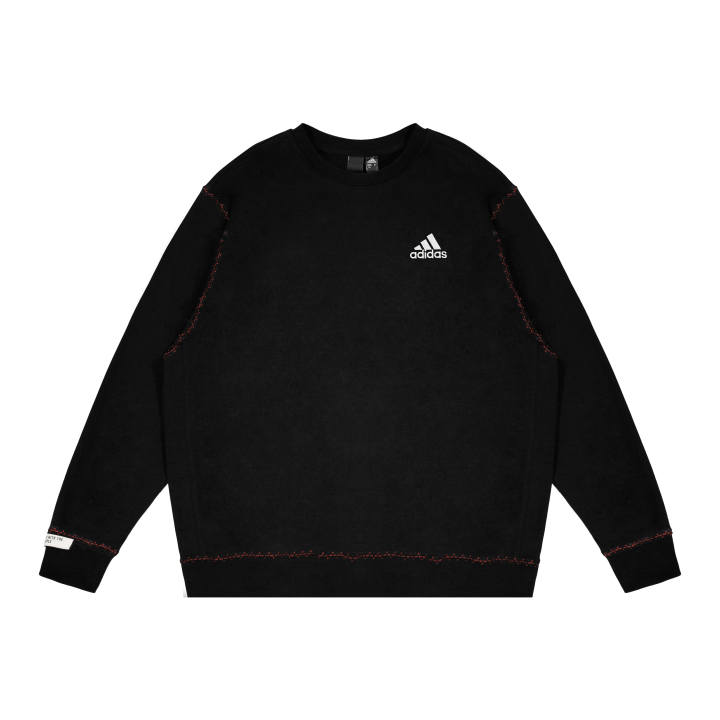 Adidas Adidas Sweatshirts Unisex Black Crew Neck Thickened Regular