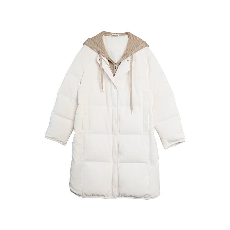 ELLE Down Jackets Women's Hooded Moderate Puffer Jacket
