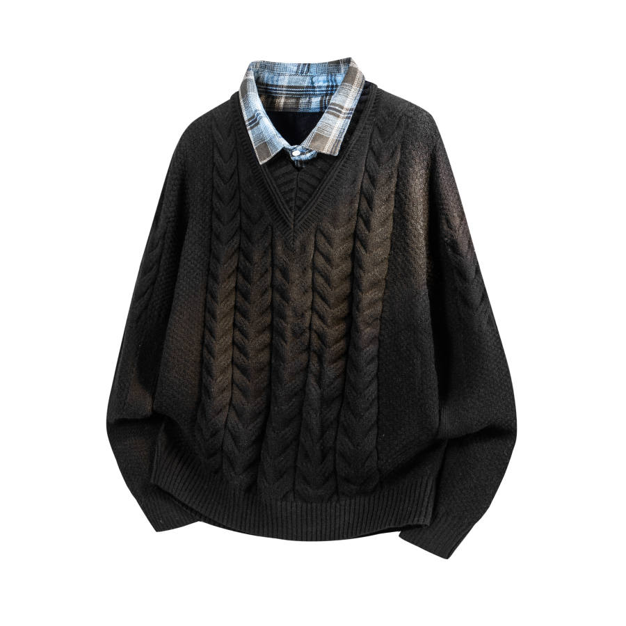 PAL ONGACO Sweaters Unisex Shirt Collar Moderate