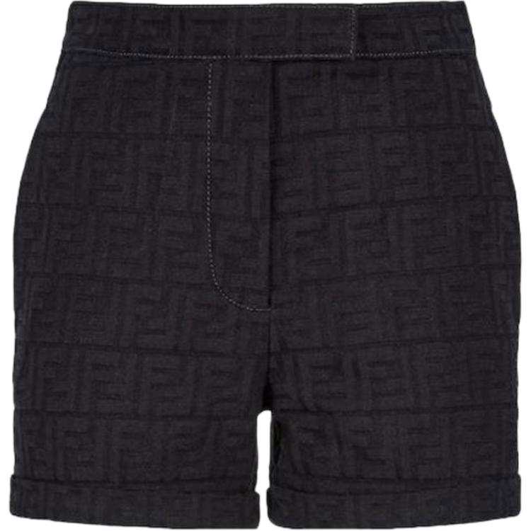 FENDI Jacquard FF motif Denim Shorts