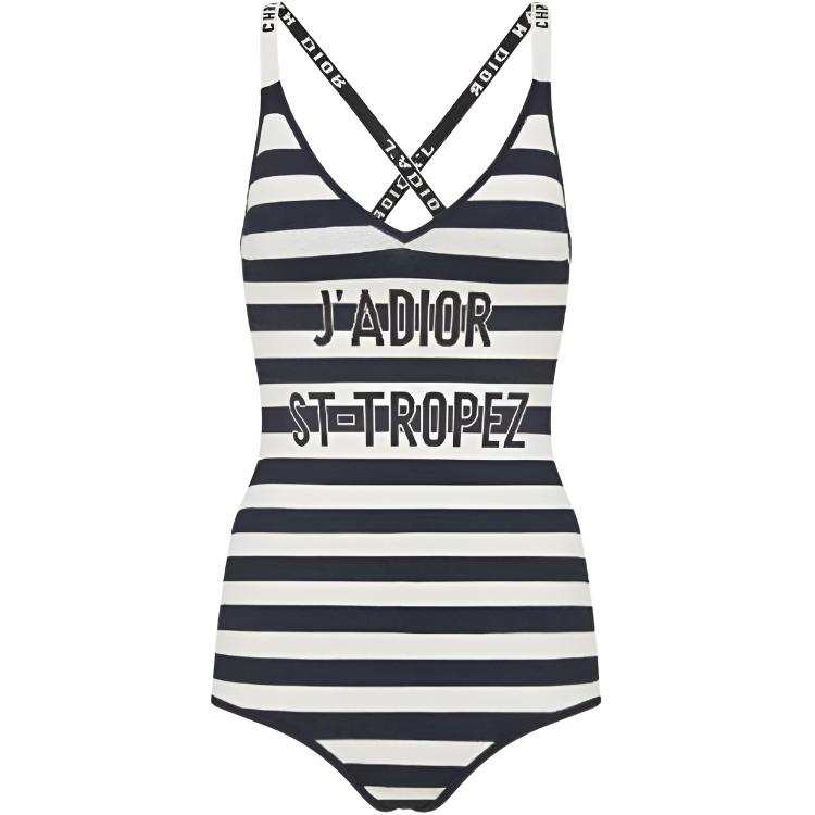 DIOR Bodysuits Women's Blue V Neck