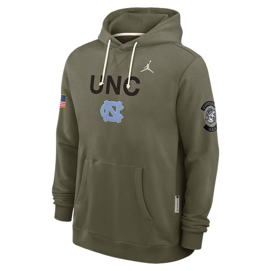 Jordan Jordan North Carolina 2025 Military Appreciation Men's Jordan Brand Dri-FIT College Pullover Hoodie
