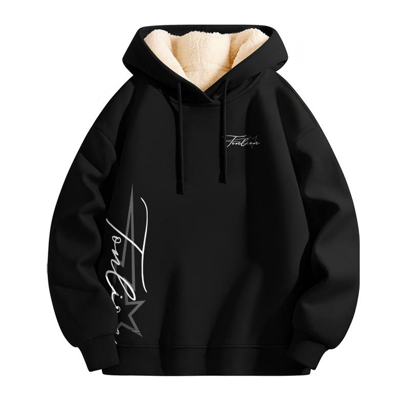 Tonlion Sweatshirts Unisex Hooded Thickened Heavyweight