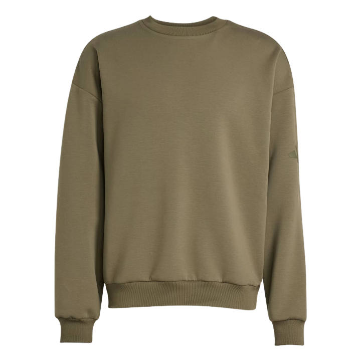 Adidas Adidas Sweatshirts Men's Olive Crew Neck Moderate Regular