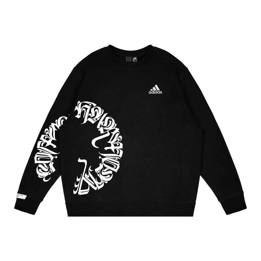 Adidas Adidas Sweatshirts Unisex Black Crew Neck Thickened Regular