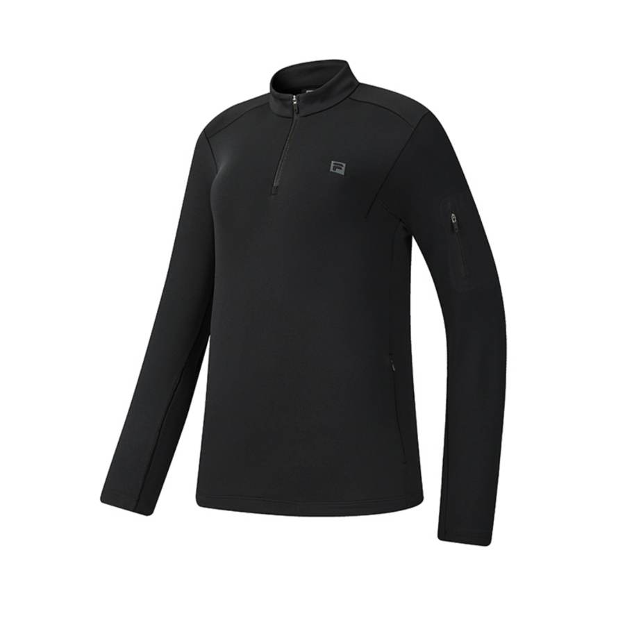 FILA Explorer Fleece Lined Thermal Classic Comfortable Versatile Casual Sports Gorpcore Knitted Fabric Long Sleeved