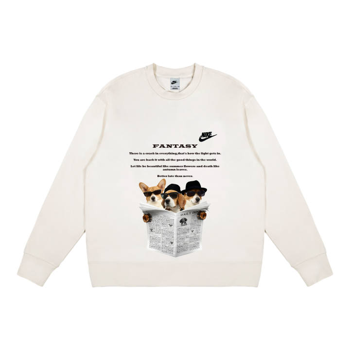 Nike Nike Sweatshirts Unisex White Crew Neck Moderate Regular
