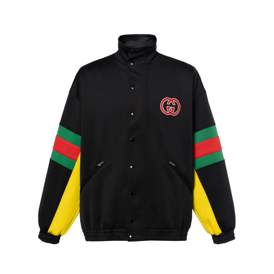 GUCCI GUCCI Logo Patch Web Motif Jacket