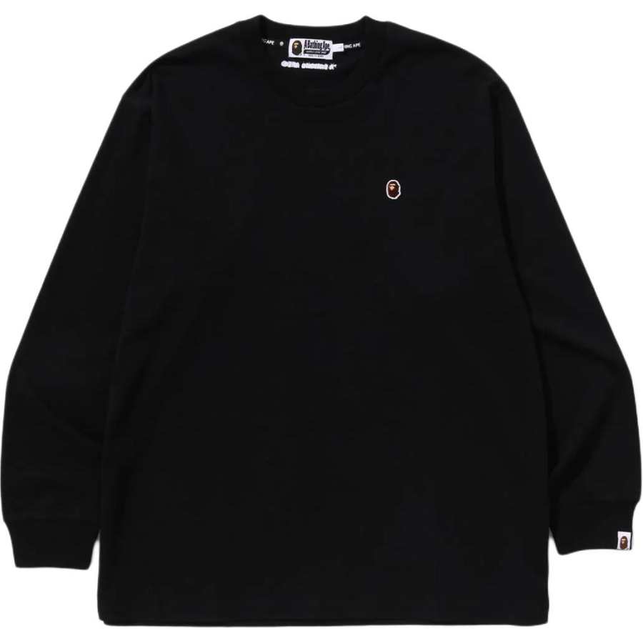 A BATHING APE A Bathing Ape long-sleeve logo-patch T-shirt