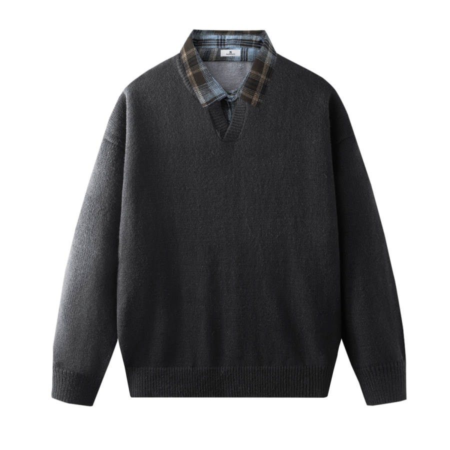 PAL ONGACO Sweaters Unisex Shirt Collar Moderate