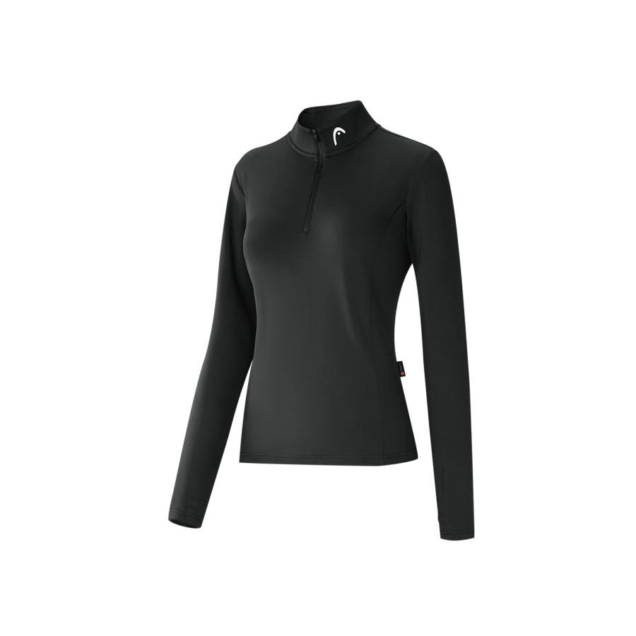 HEAD T Shirts Women's Black Stand Collar