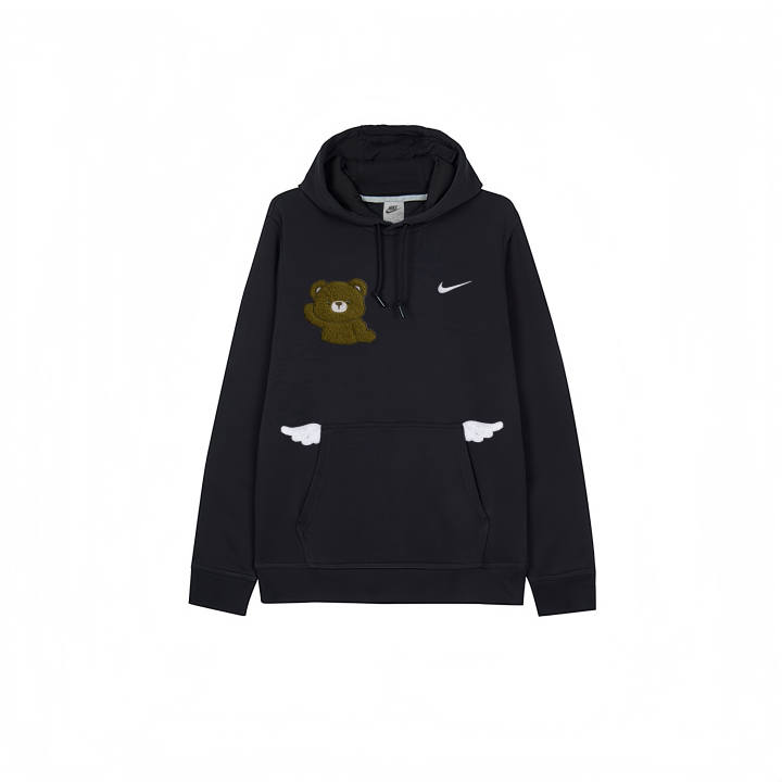 Nike Nike Sweatshirts Men's Black Hooded Thickened