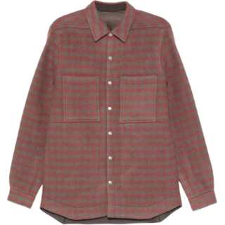 Rick Owens checked patch-pocket shirt