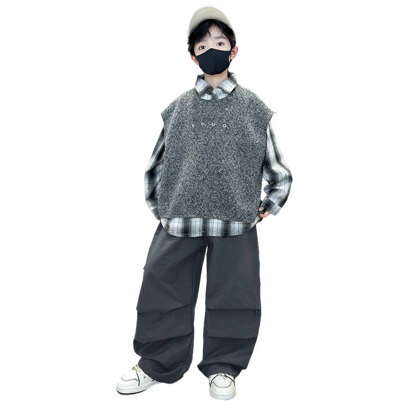 Lanza Casual Sportswear Spring Fall Gray Teenagers