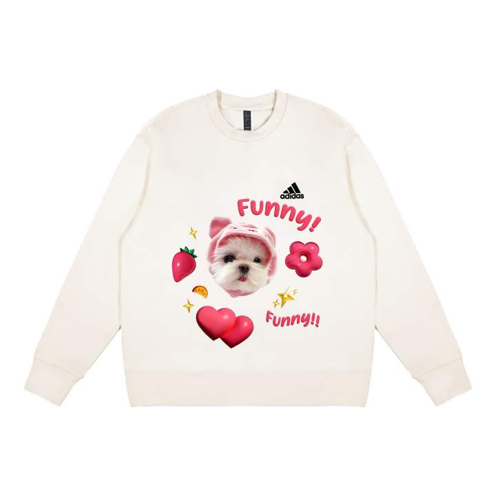 Adidas Adidas Sweatshirts Unisex White Crew Neck Thickened Regular