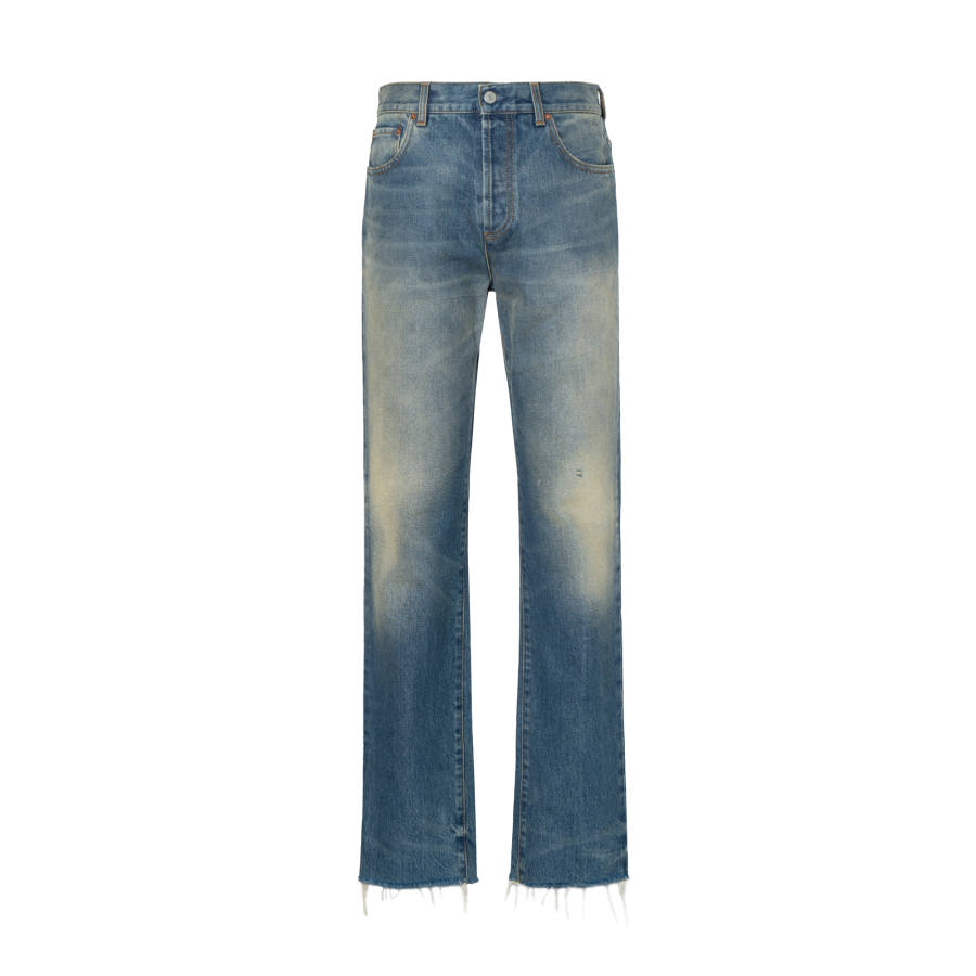GUCCI GUCCI Logo Patch Straight-Leg Jeans