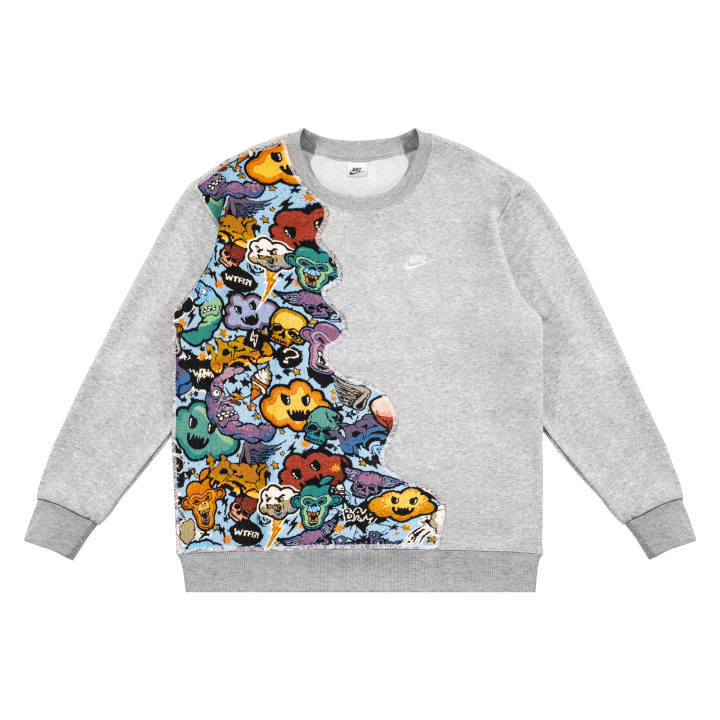 Nike Nike Sweatshirts Unisex Gray Crew Neck Thickened Regular