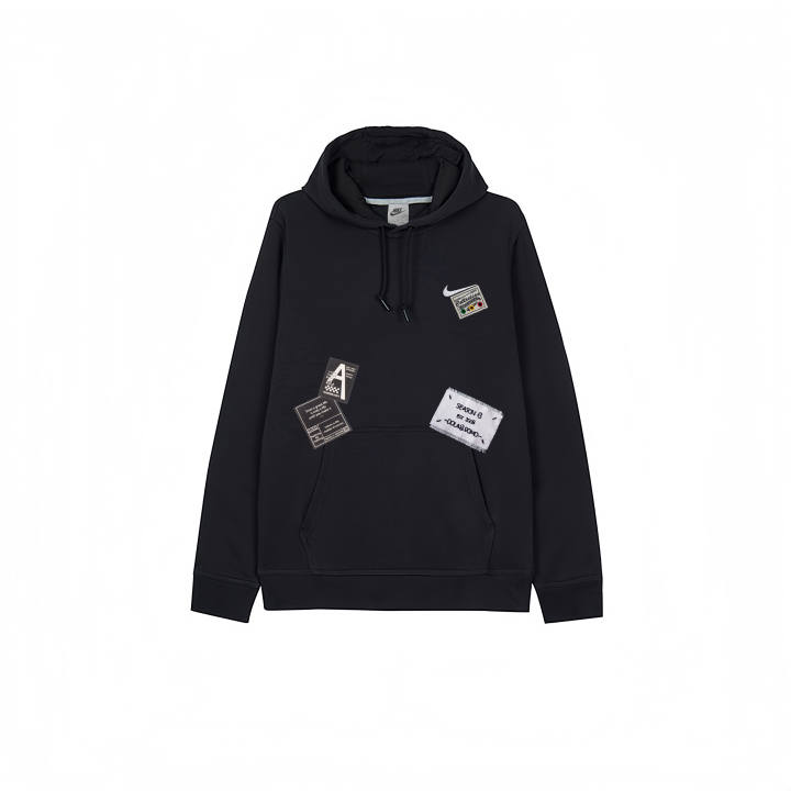 Nike Nike Sweatshirts Men's Black Hooded Thickened