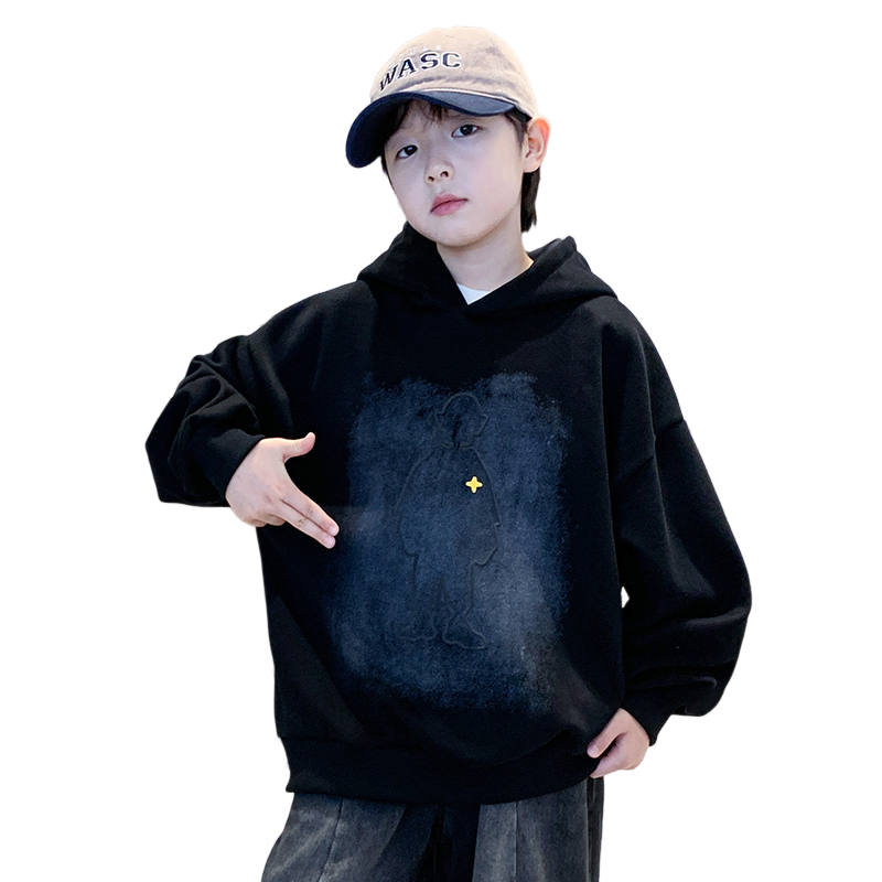 Lanza Casual Sweatshirt Spring Fall Black Teenagers