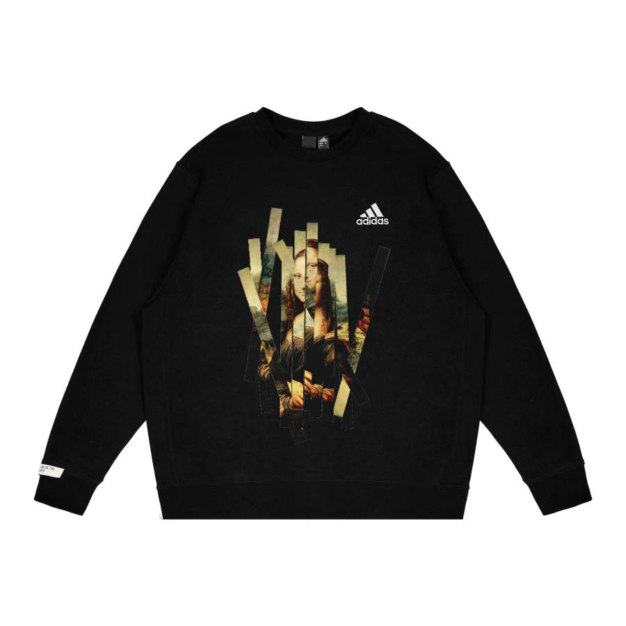 Adidas Adidas Sweatshirts Unisex Black Crew Neck Thickened Regular