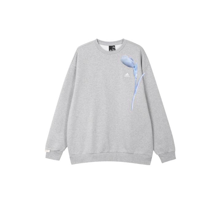 Adidas Adidas Sweatshirts Unisex Gray Blue Jasmine Crew Neck Thickened