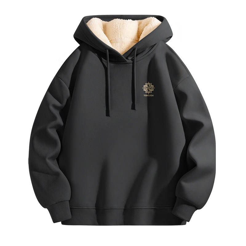 Tonlion Sweatshirts Unisex Hooded Thickened Heavyweight