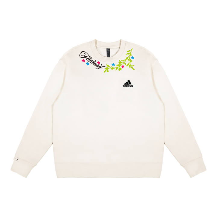 Adidas Adidas Sweatshirts Unisex White Crew Neck Moderate Regular
