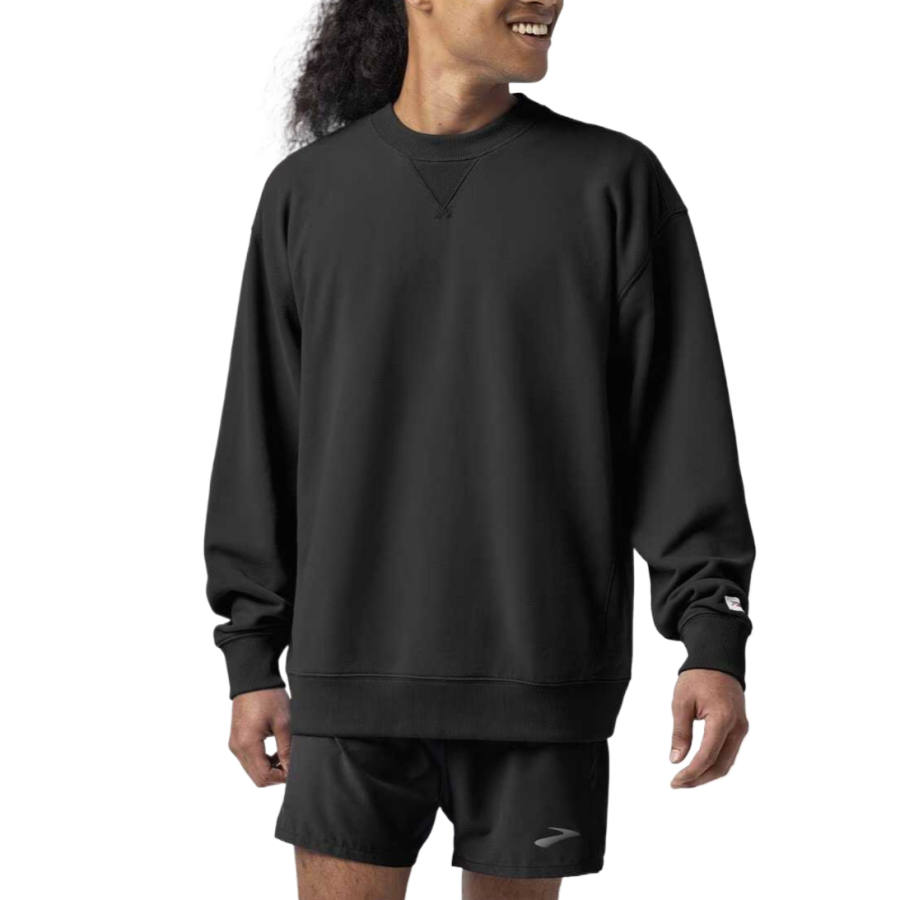 Brooks Brooks Sweatshirts Unisex Black Crew Neck Moderate