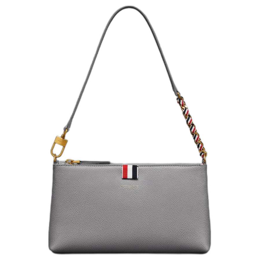 THOM BROWNE THOM BROWNE· Cow Leather Shoulder Bag Mini Women's Light Gray