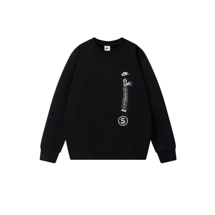 Nike Nike Sweatshirts Men's Black Compact Crew Neck Moderate Regular