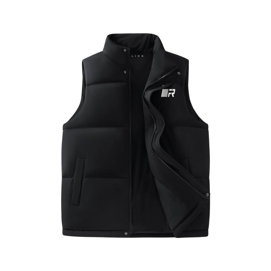 Tonlion Vests Unisex Stand Collar Moderate Straight Fit